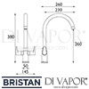 Bristan Quest Kitchen Tap Dimensions
